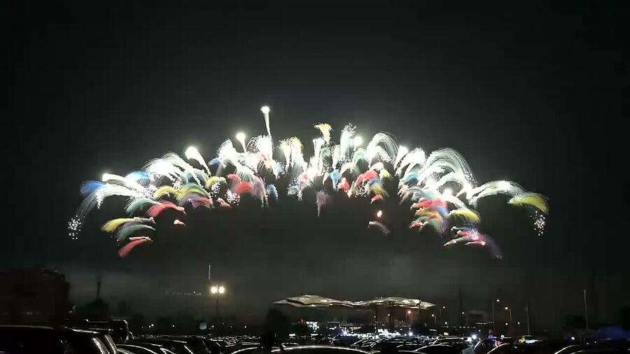 舞台特效与烟花演示视频